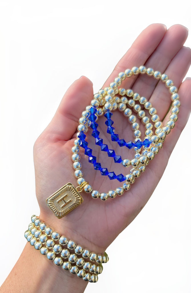 Shiny Blue and Gold Stackers